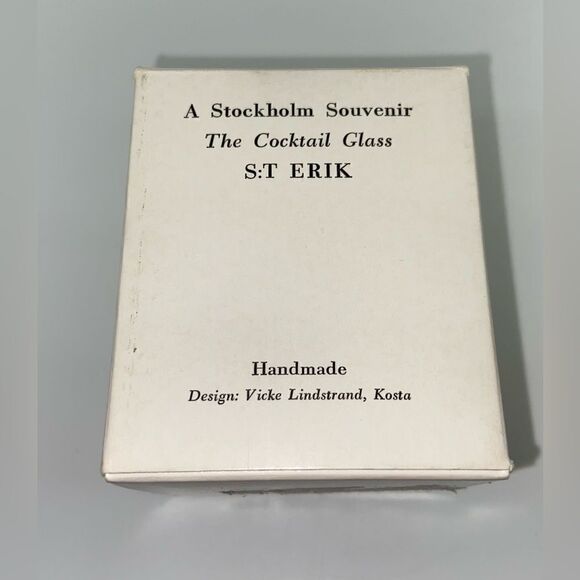 Kosta Boda Cocktail Glasses‎ S:T ERIK design Vicke Lindstrand set of 2 glasses - Picture 7 of 8